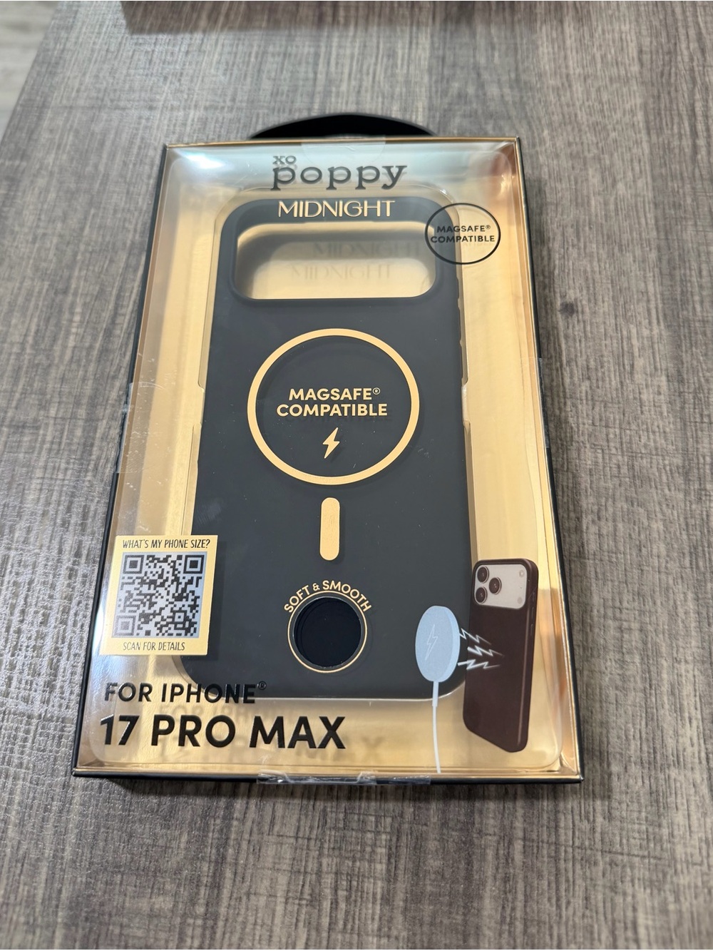 XO Poppy Midnight Black Case for IPhone 17 Pro Max MagSafe